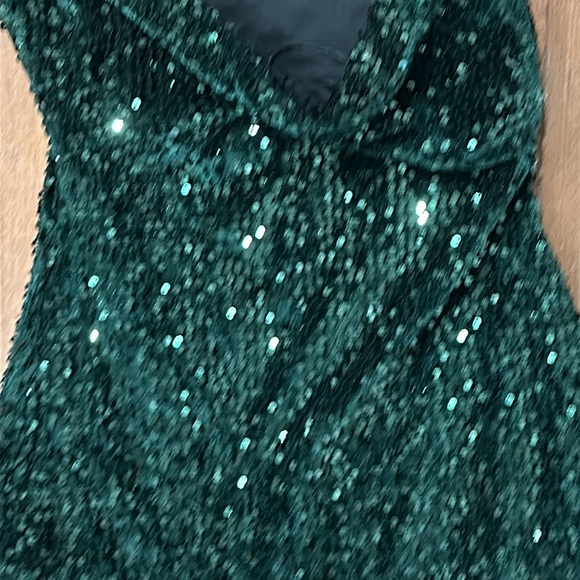 Zara Green Sequin Dress - Picture 4 of 4